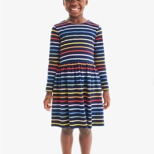 Primary Multicolor Striped Kids Dress